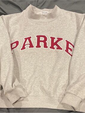 Parke Fleece grey and red Mockneck
